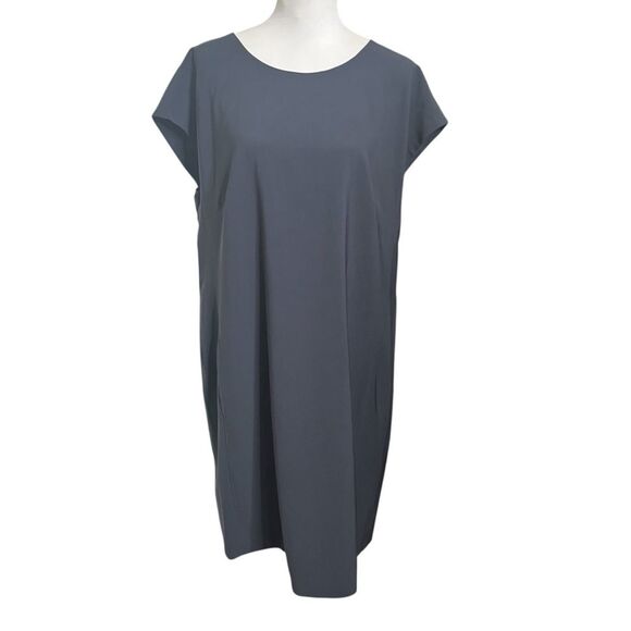 MM LaFleur Maaza Travel Dress Women’s Size 16 Black Office Minimalist Workwear - Picture 2 of 7